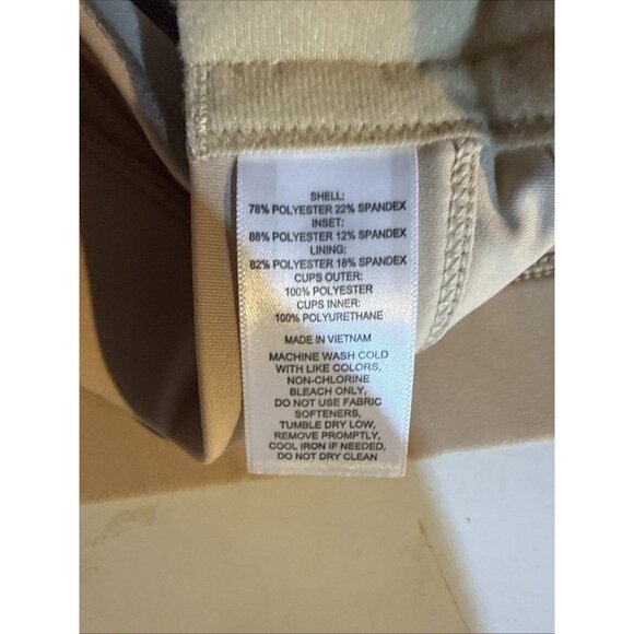 Duluth Trading Womens Plus Adjustabust High Impact Sports Bra Beige L NEW - Picture 6 of 7